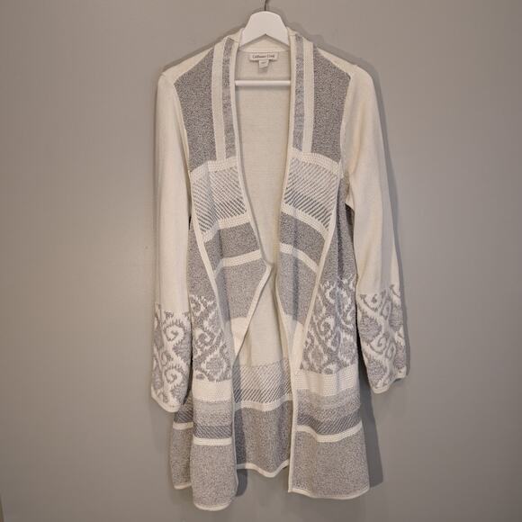 Coldwater Creek Open Cardigan Scandigirl Eclectic Classic Chic Layer - Size L - Picture 1 of 8